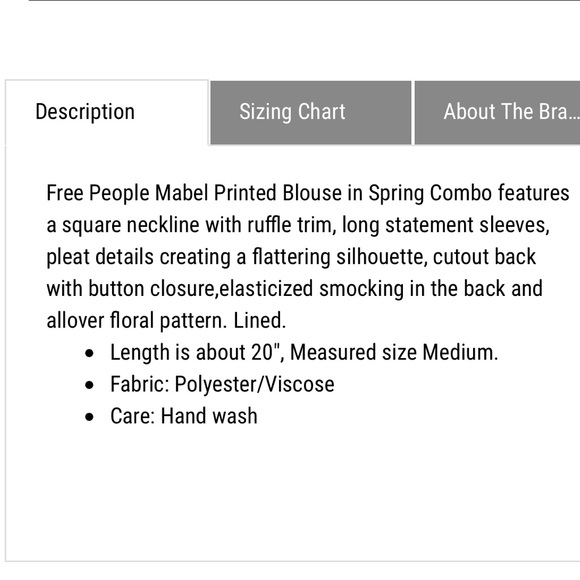 Free People Mabel Printed Blouse in Spring Combo - Picture 8 of 8